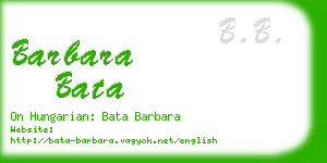 barbara bata business card